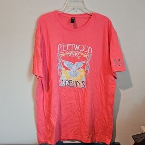 Coral Pink Fleetwood Mac Graphic T-Shirt